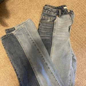 TWO TONE STRAIGHT LEG PACSUN JEANS!